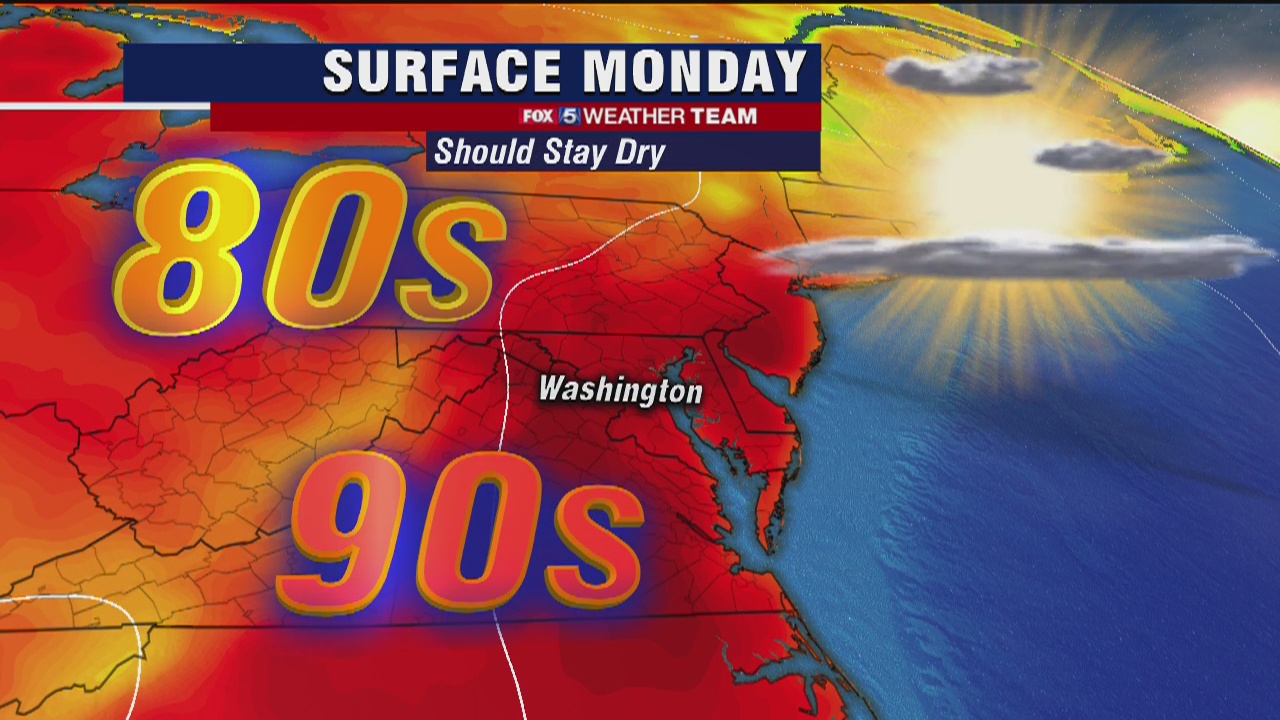 FOX 5 Weather forecast for Monday, June 29