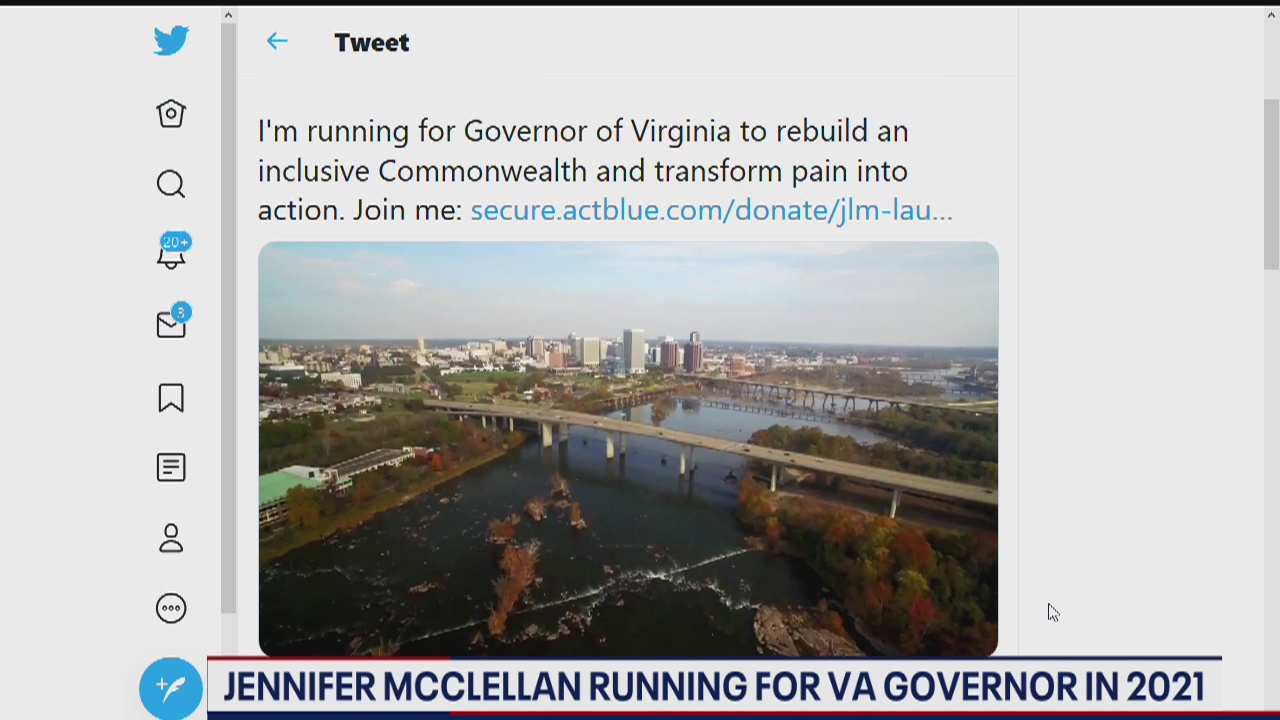 Jennifer McClellan announces bid to be Virginia governor
