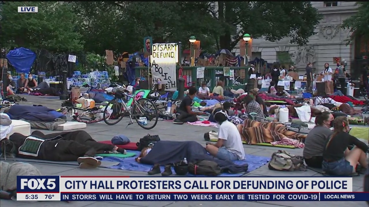 Defund police protesters refuse to leave