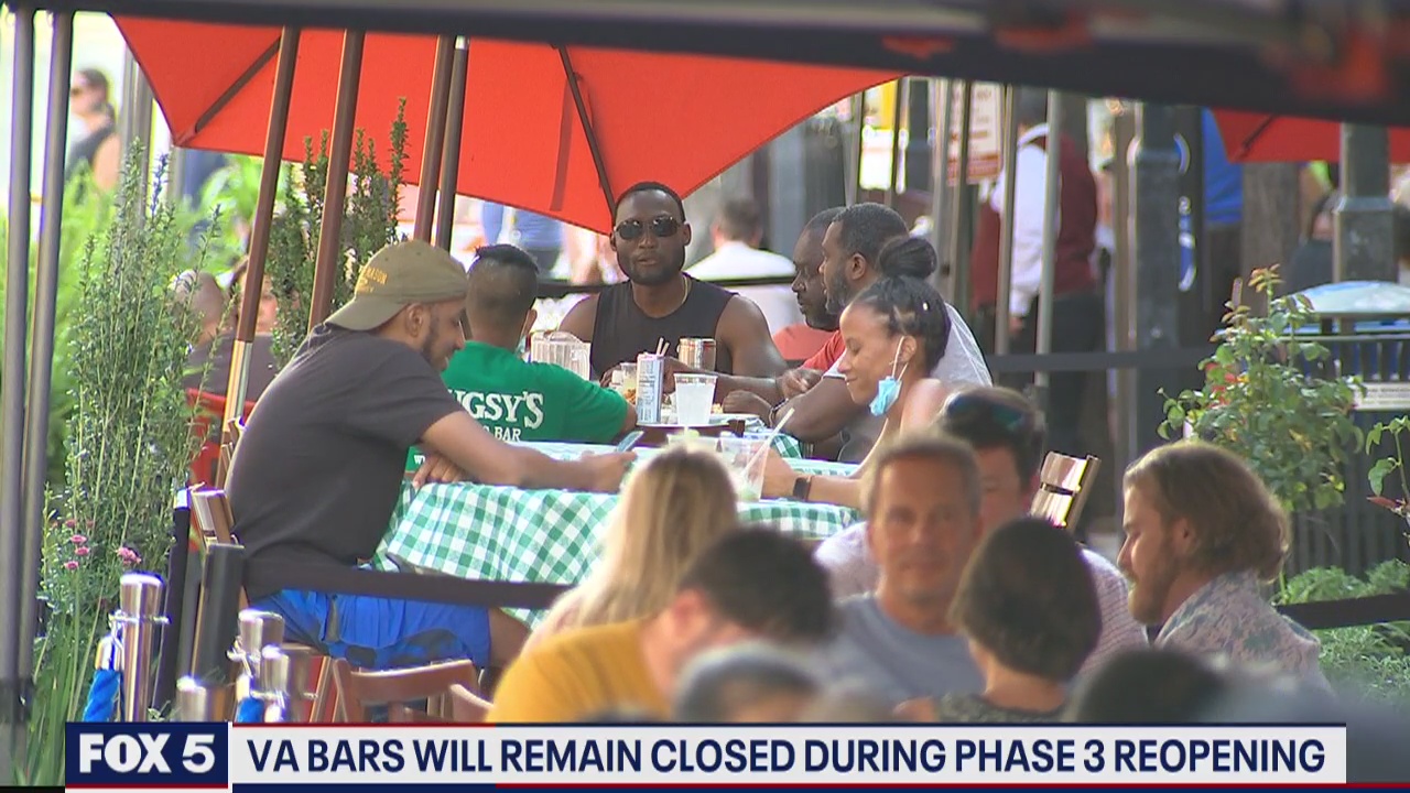 Virginia bars will remain closed during phase 3 of reopening