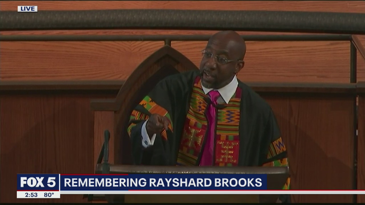 Rev. Warnock delivers eulogy at Rayshard Brooks' funeral