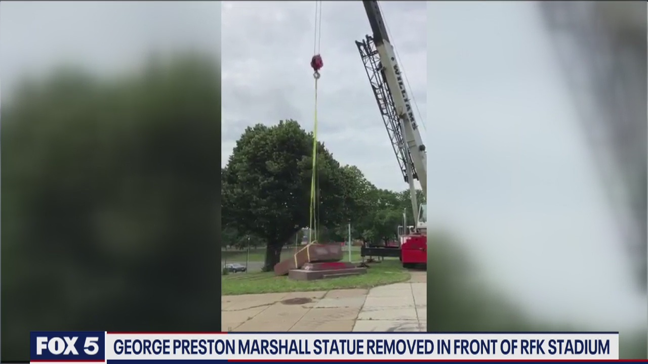 George Preston Marshall statue removed from outside RFK Stadium
