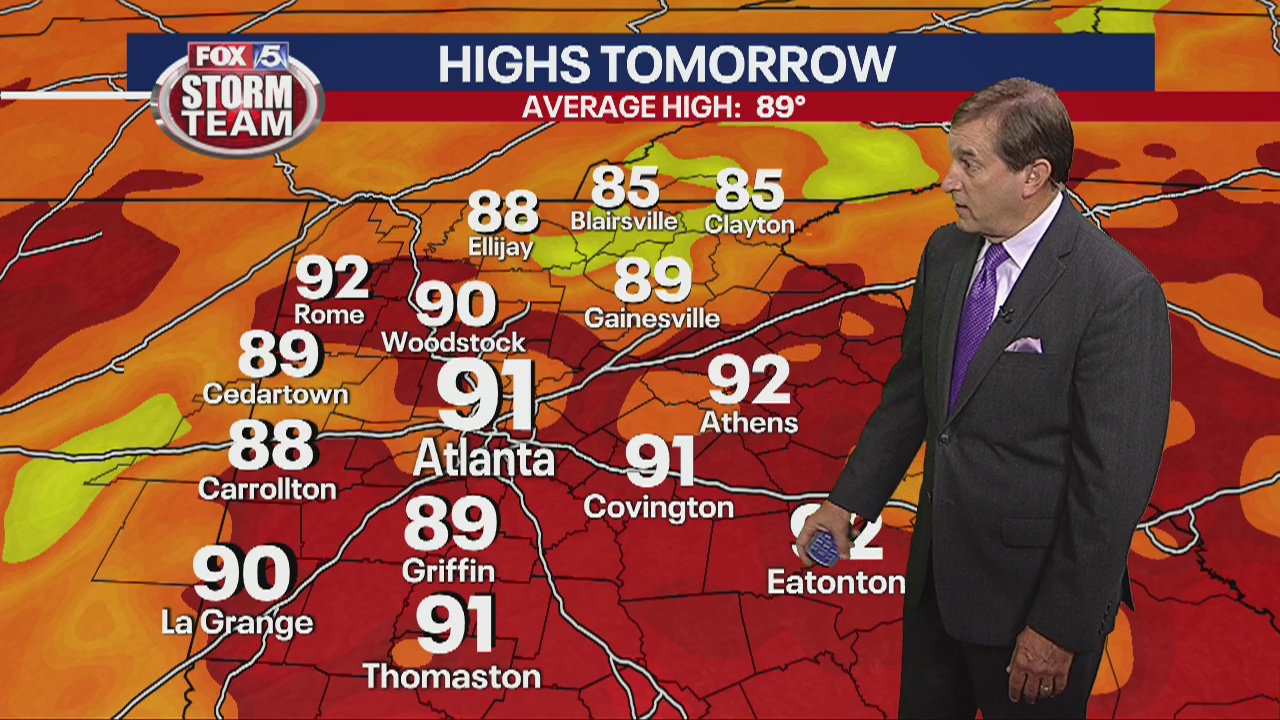 Thursday late afternoon forecast