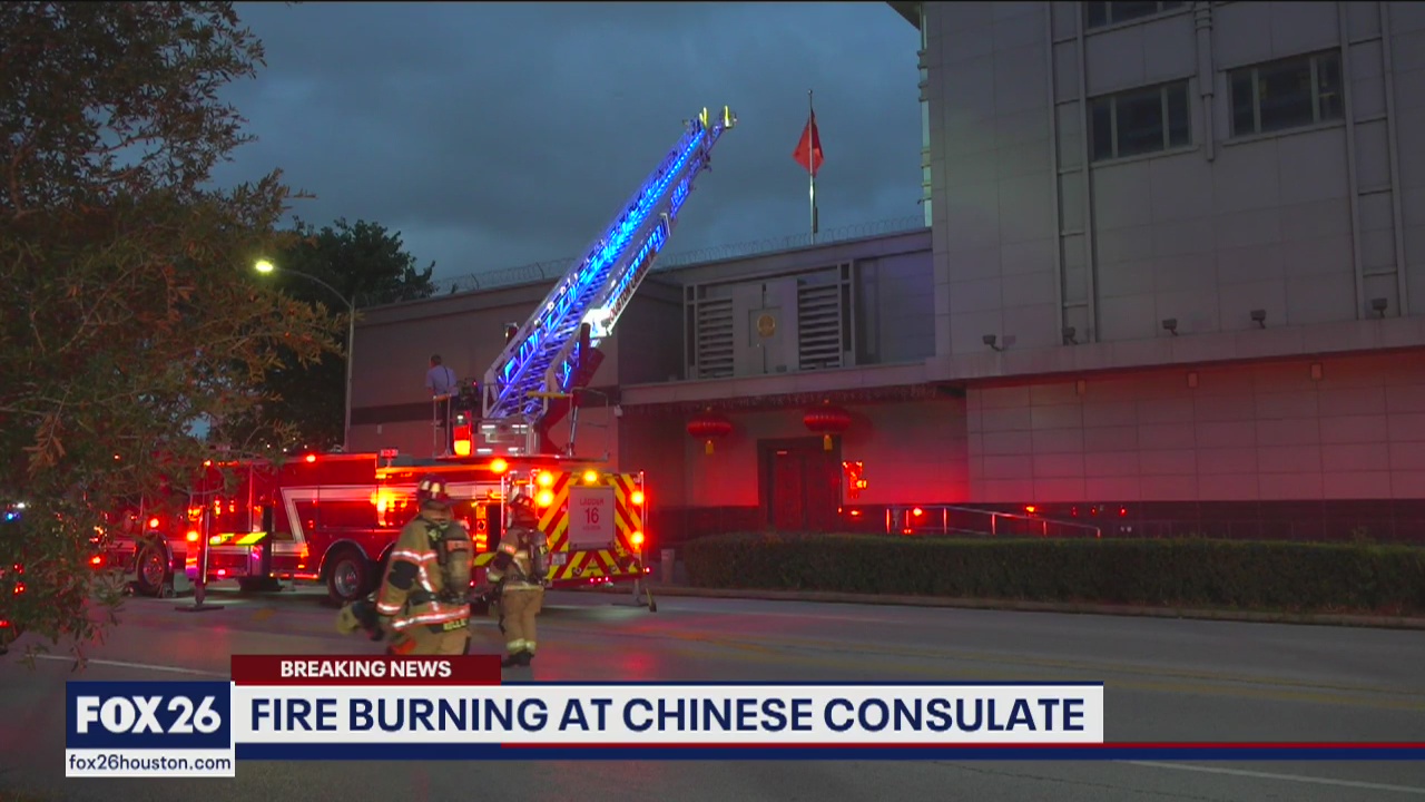 Fire burning at Chinese Consulate in Houston