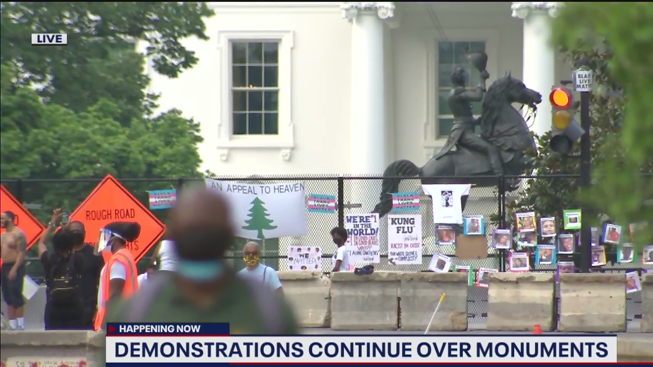 Monument protests persist