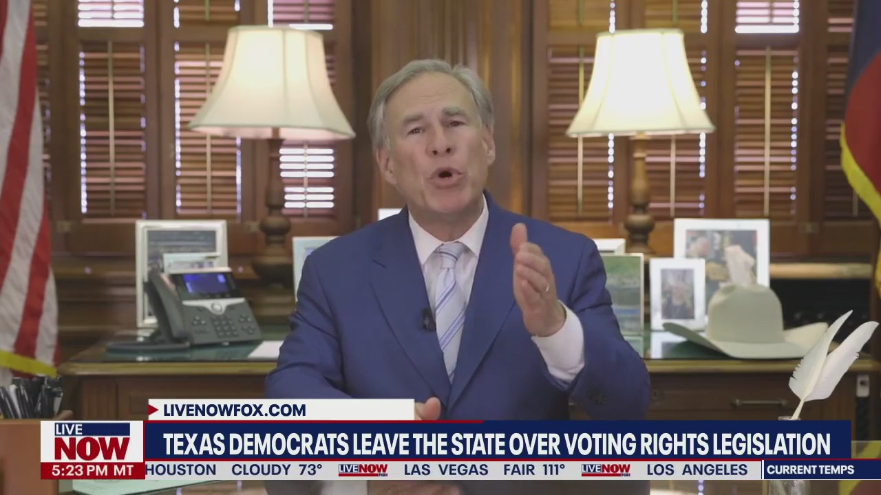 Abbott responds to Texas lawmakers walking out over voting bill