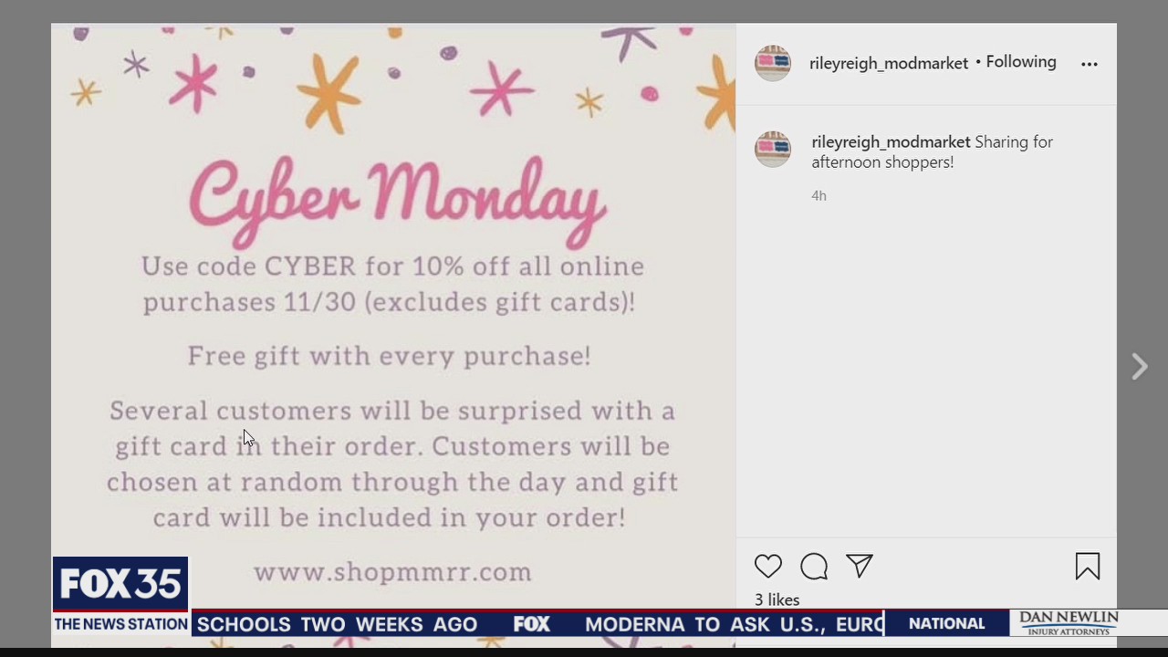 Local small businesses take part in Cyber Monday