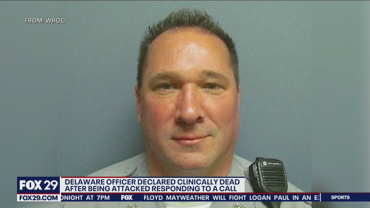 Delaware police officer declared clinically dead after being attacked while responding to fight