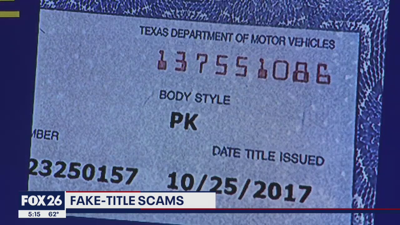 Beware fake title scams when buying a used car