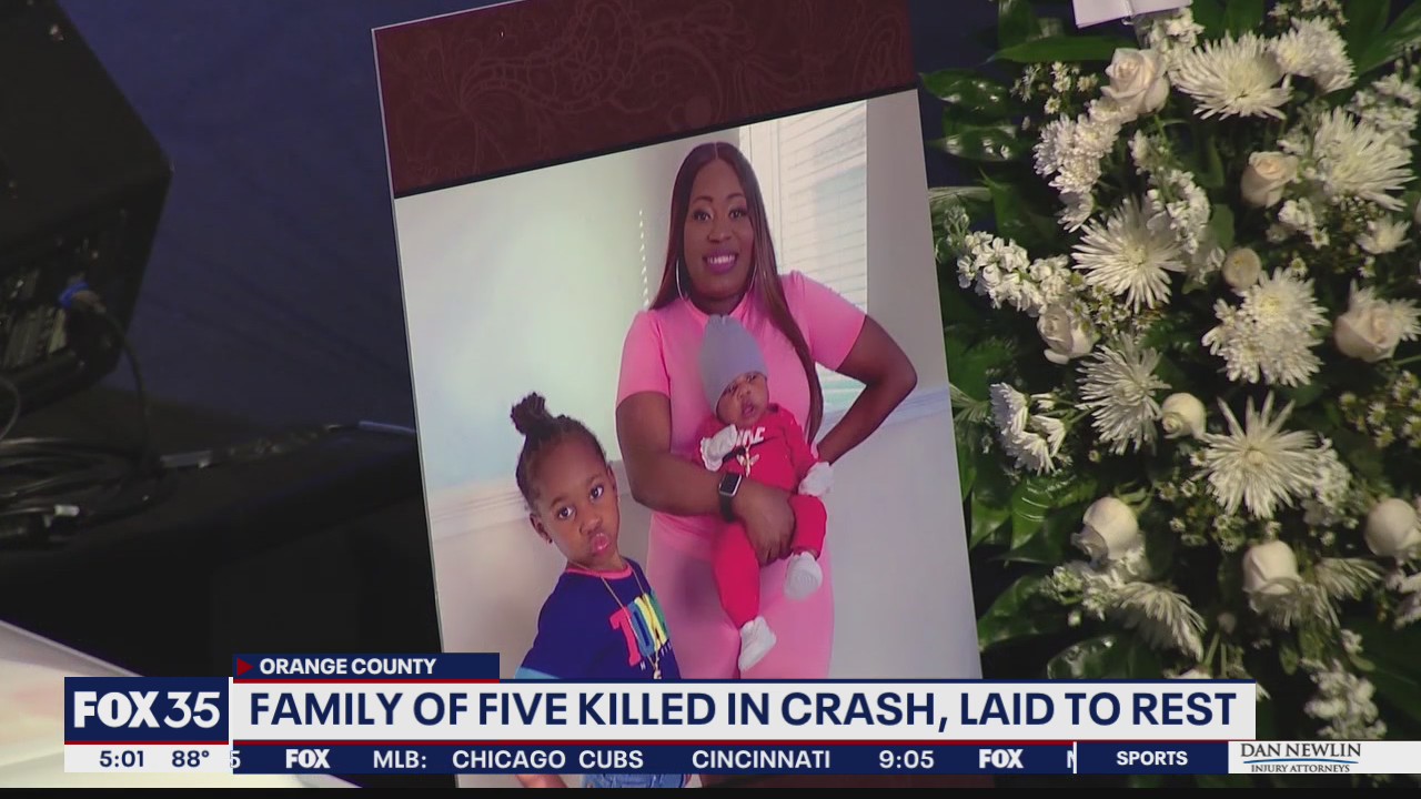 Family of five killed in crash, laid to rest