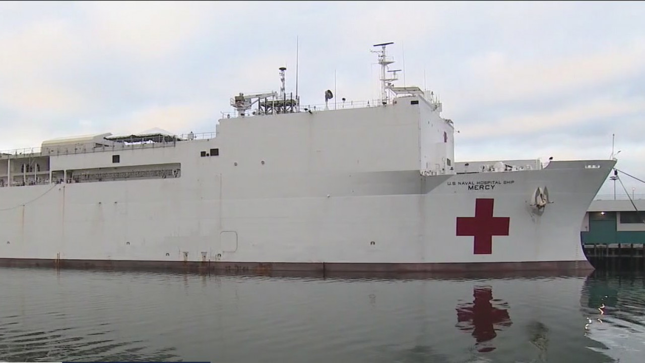 USNS Mercy hospital ship won't be coming to help overwhelmed hospitals in Los Angeles anytime soon