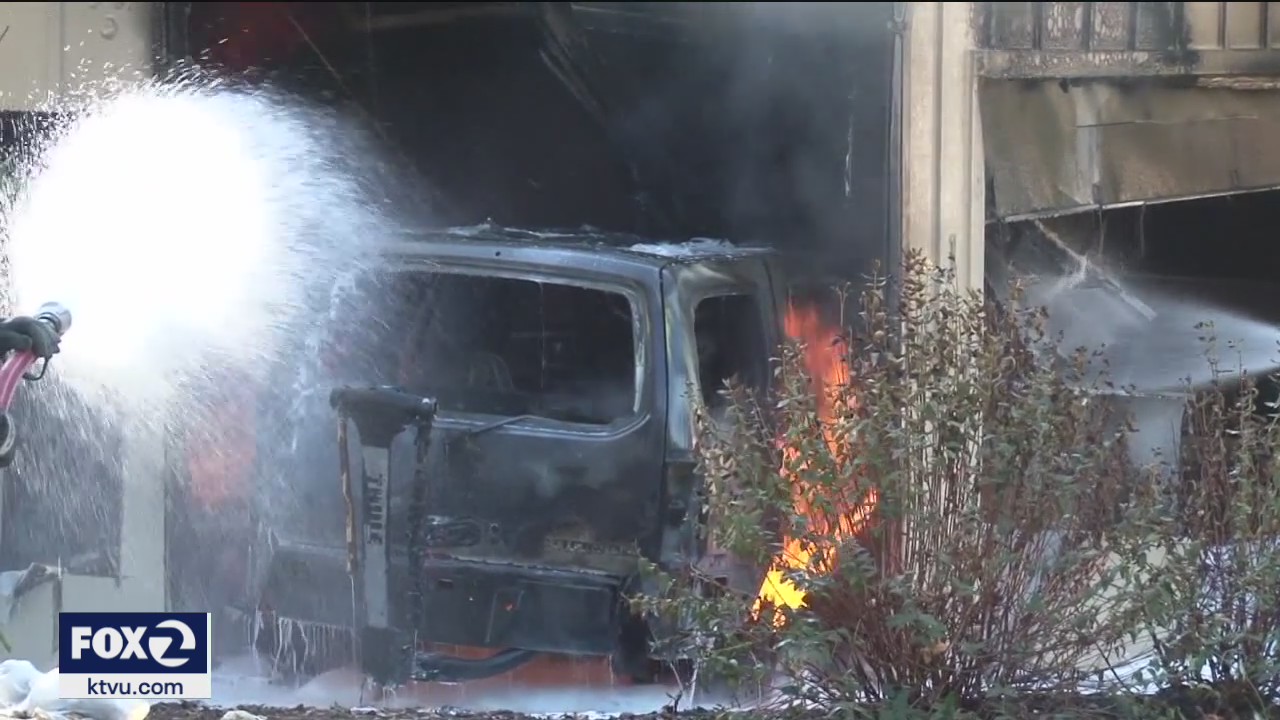 Driver slams into Novato condo causing gas leak and fire; strangers pull man from car