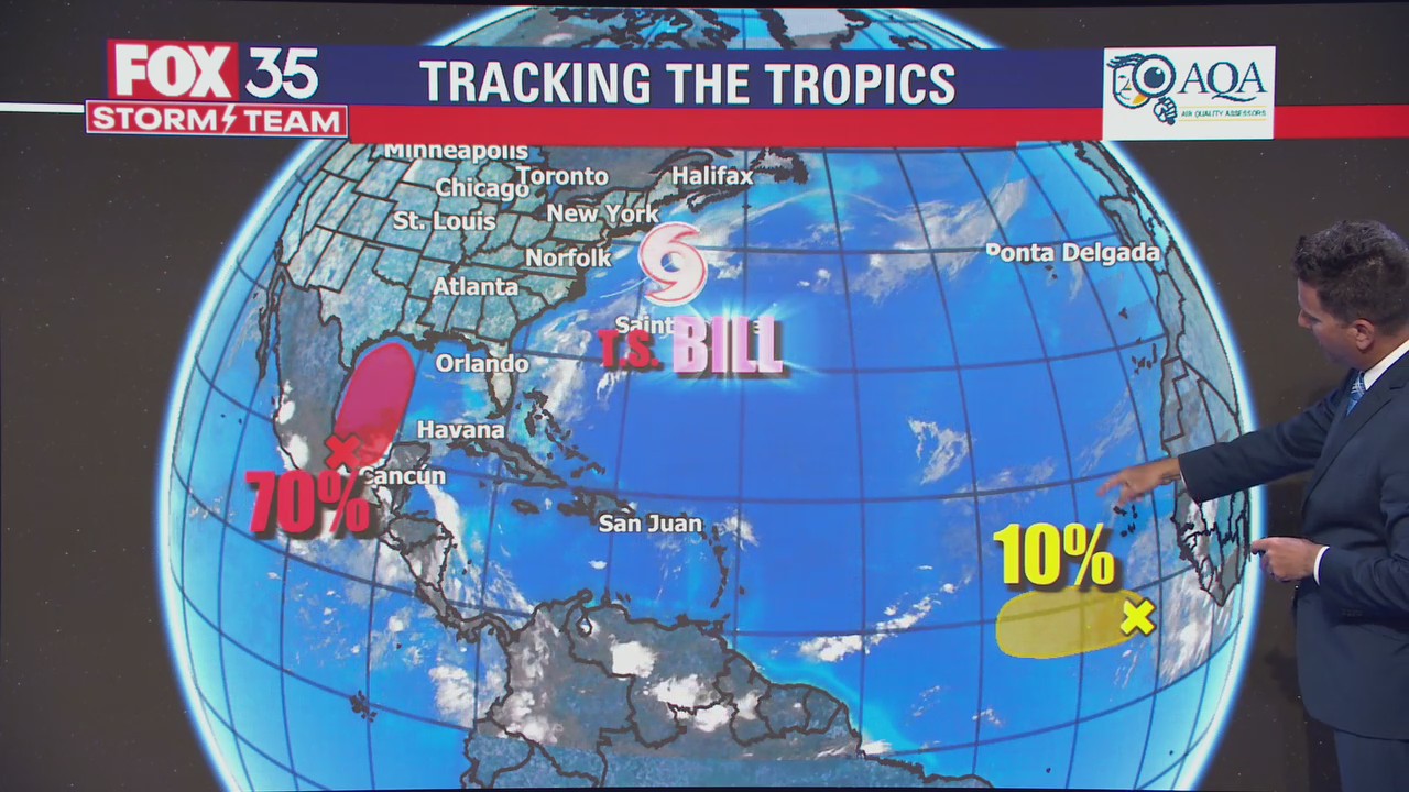 Tropical Storm Bill strengthens, but expected to fizzle out