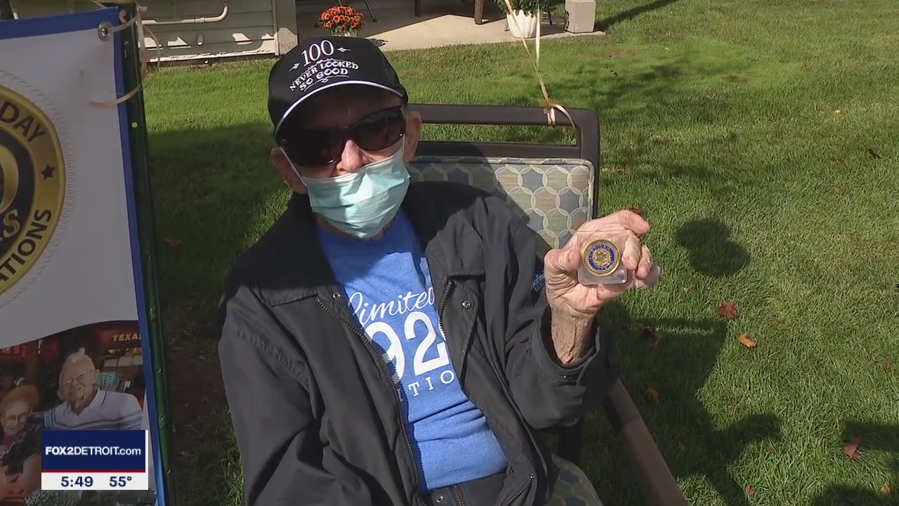 World War II vet gets big surprise on 100th birthday