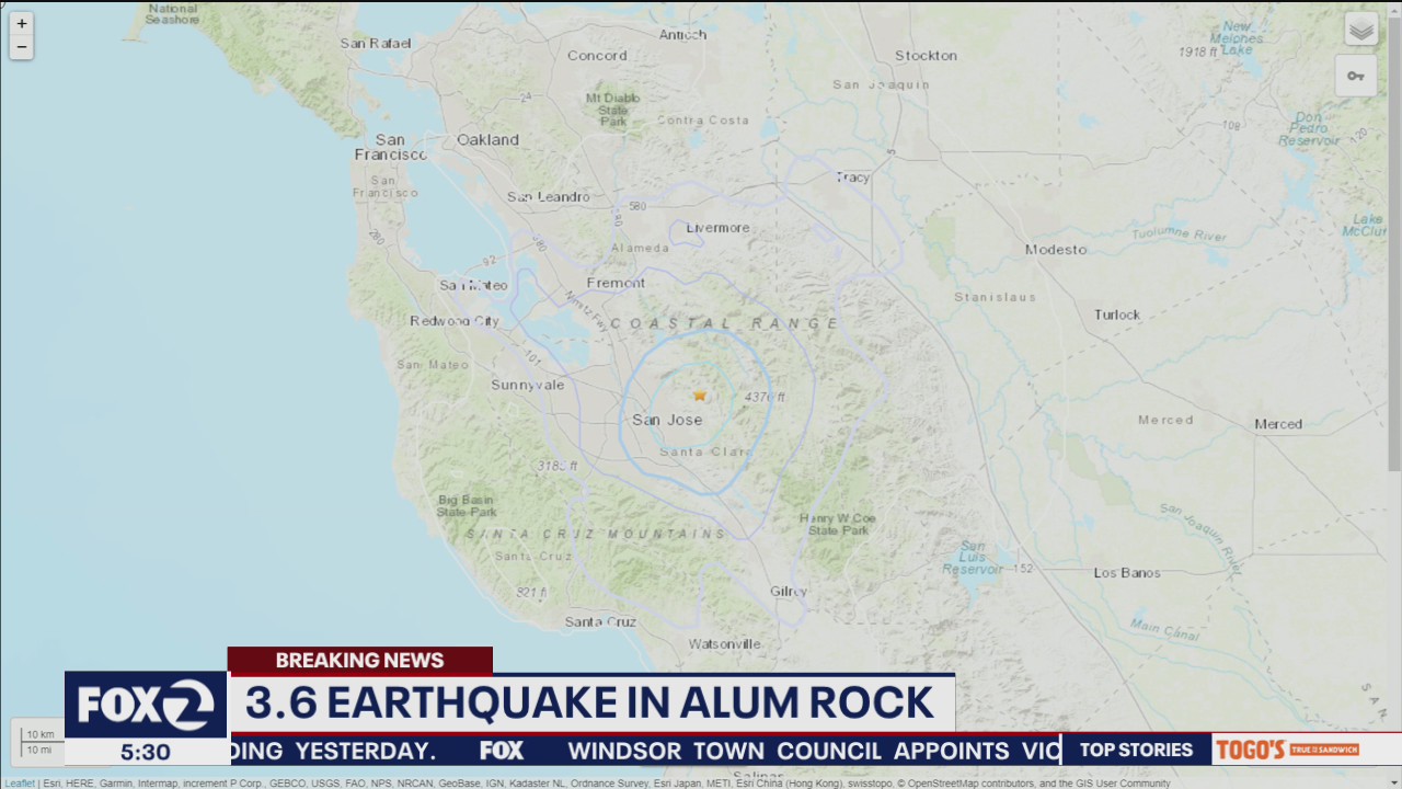 3.6-M quake shakes San Jose