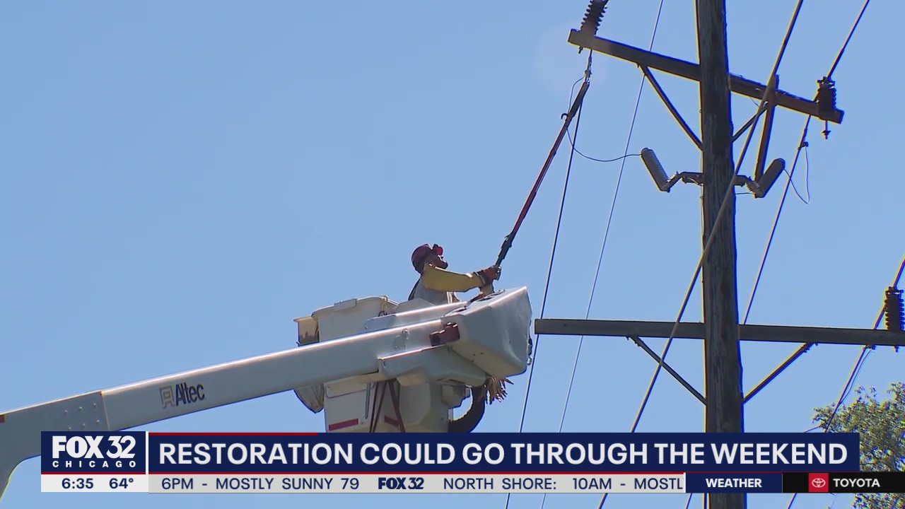 Chicago-area power outages could drag into the weekend