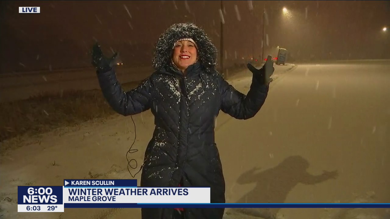Snow arrives in the Twin Cities