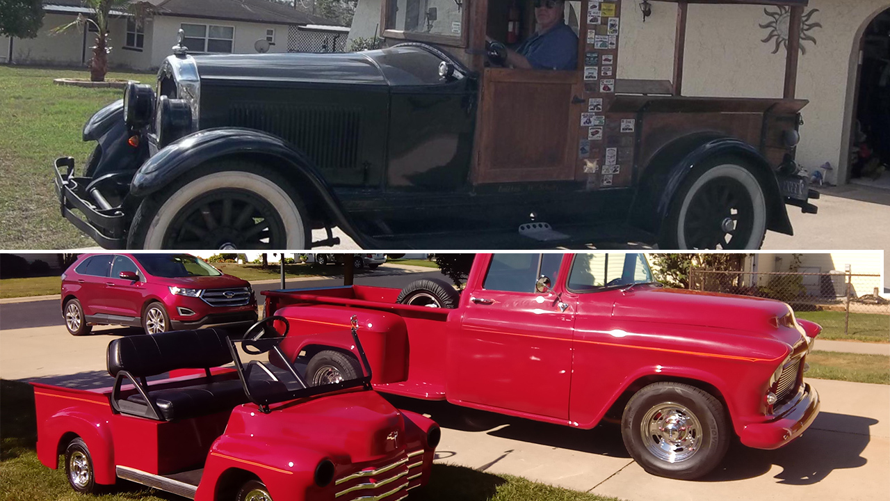 Great Rides: 1926 Buick and 1955 Chevy pickup, golf cart