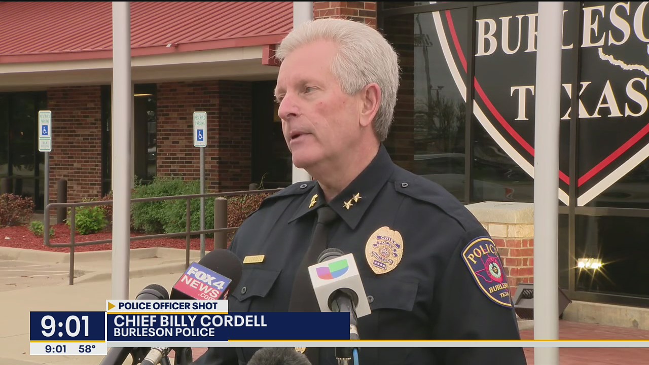 Burleson police officer shot multiple times during traffic stop