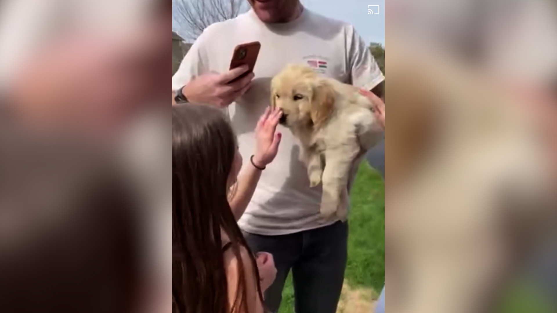 Father brings home puppy with no paw to son with prosthetic leg