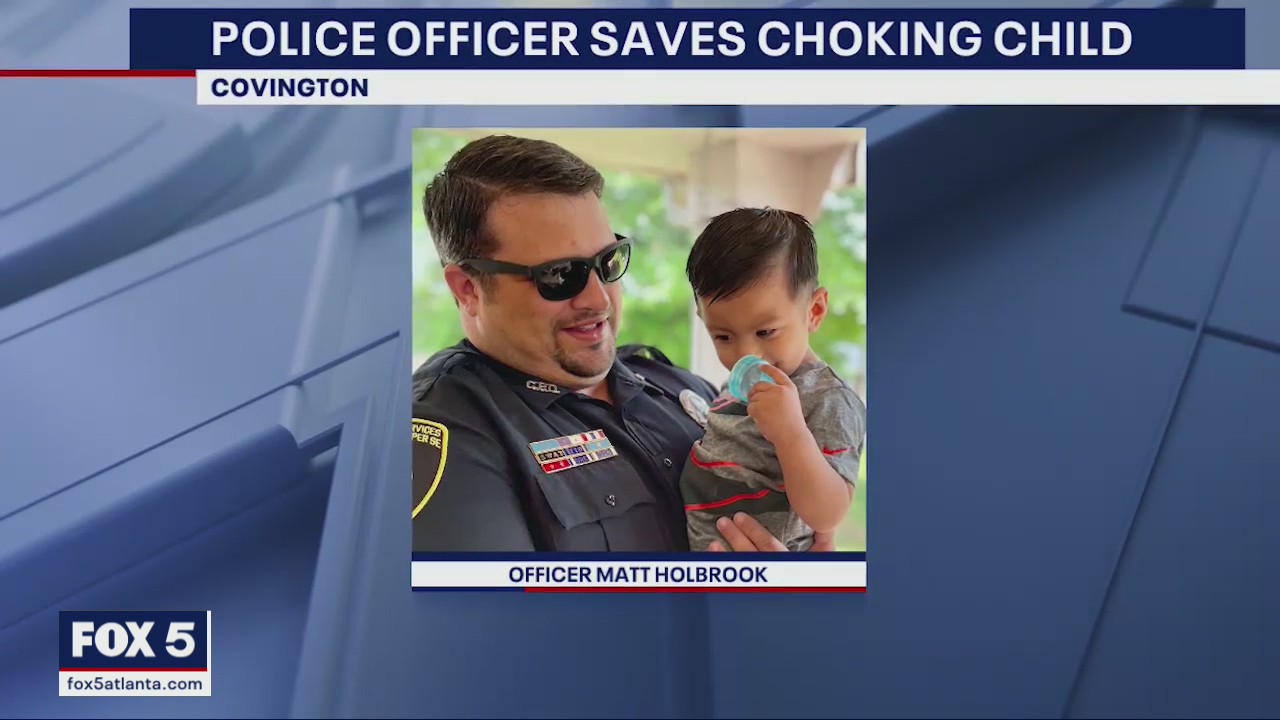 Officer saves choking child