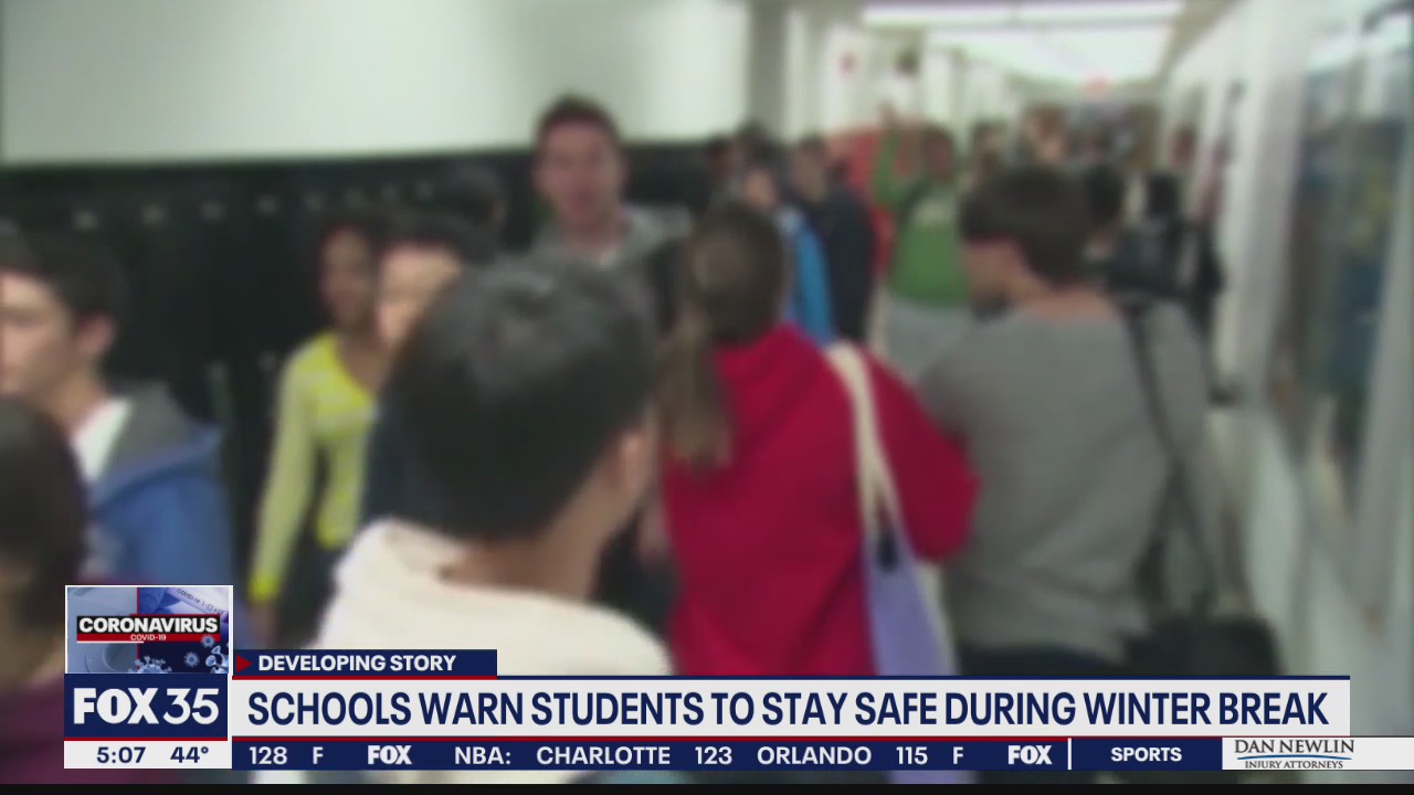 Schools warn students to stay safe during winter break