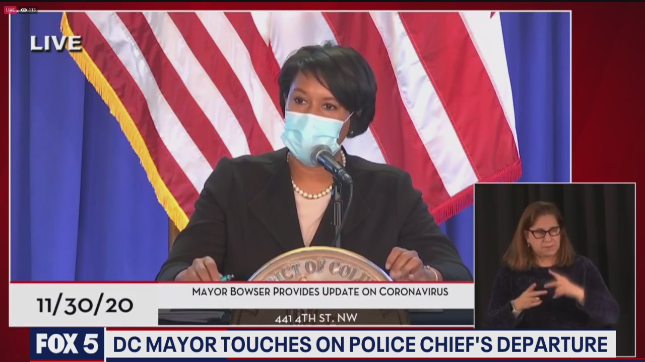 DC mayor touches on police chief's departure