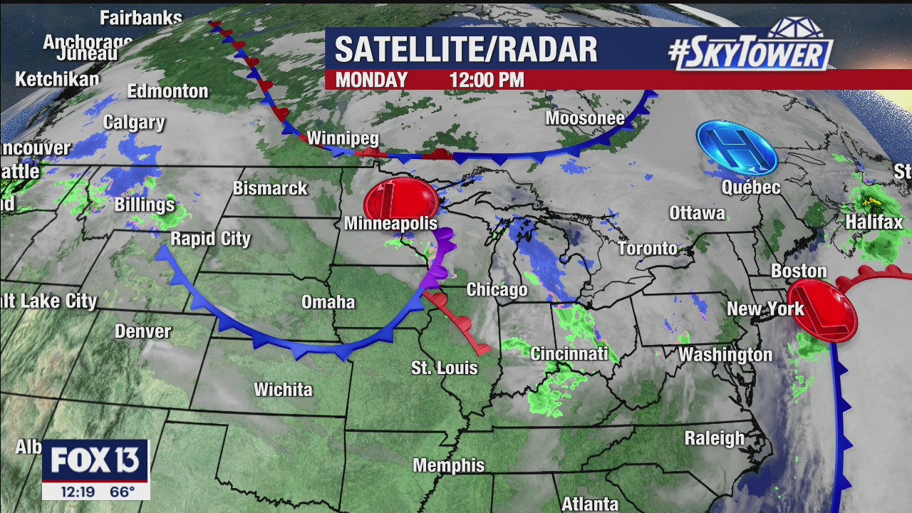 Monday afternoon forecast