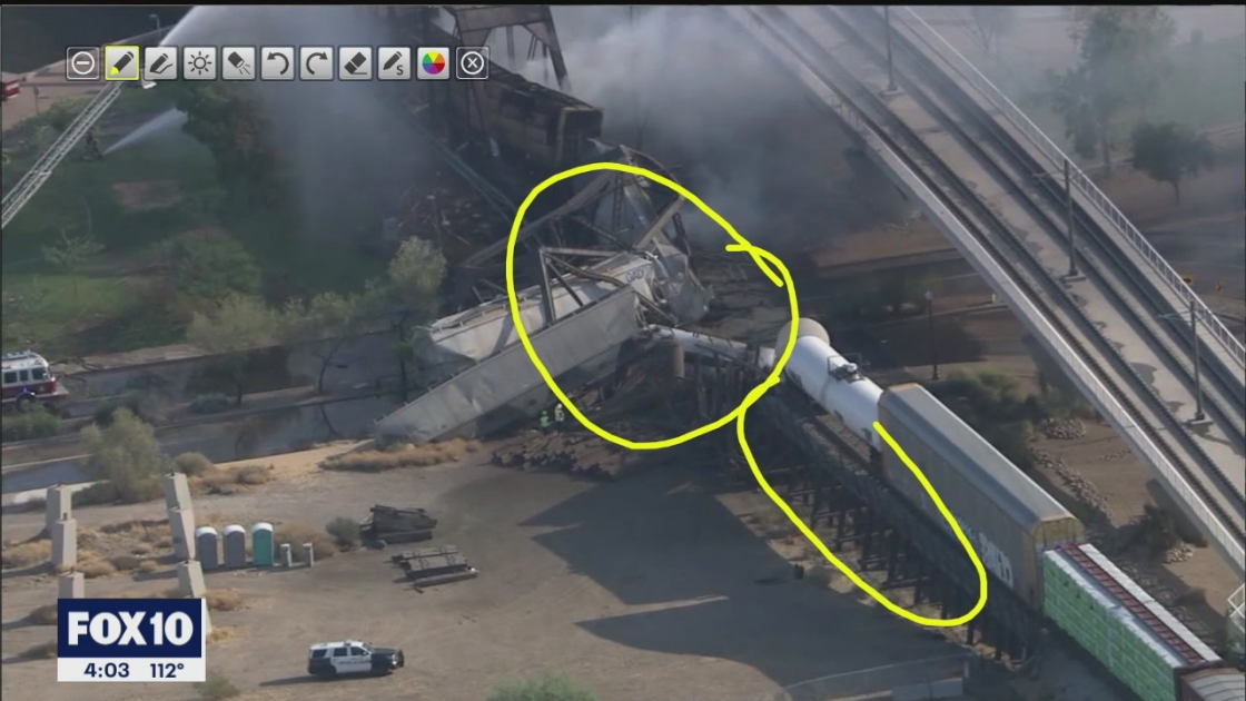 Frame by frame: Train derailment at Tempe Town Lake
