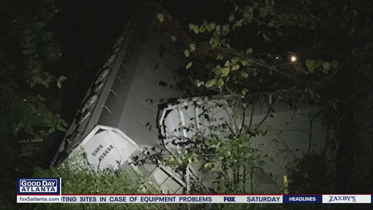 Train derailment in Lilburn