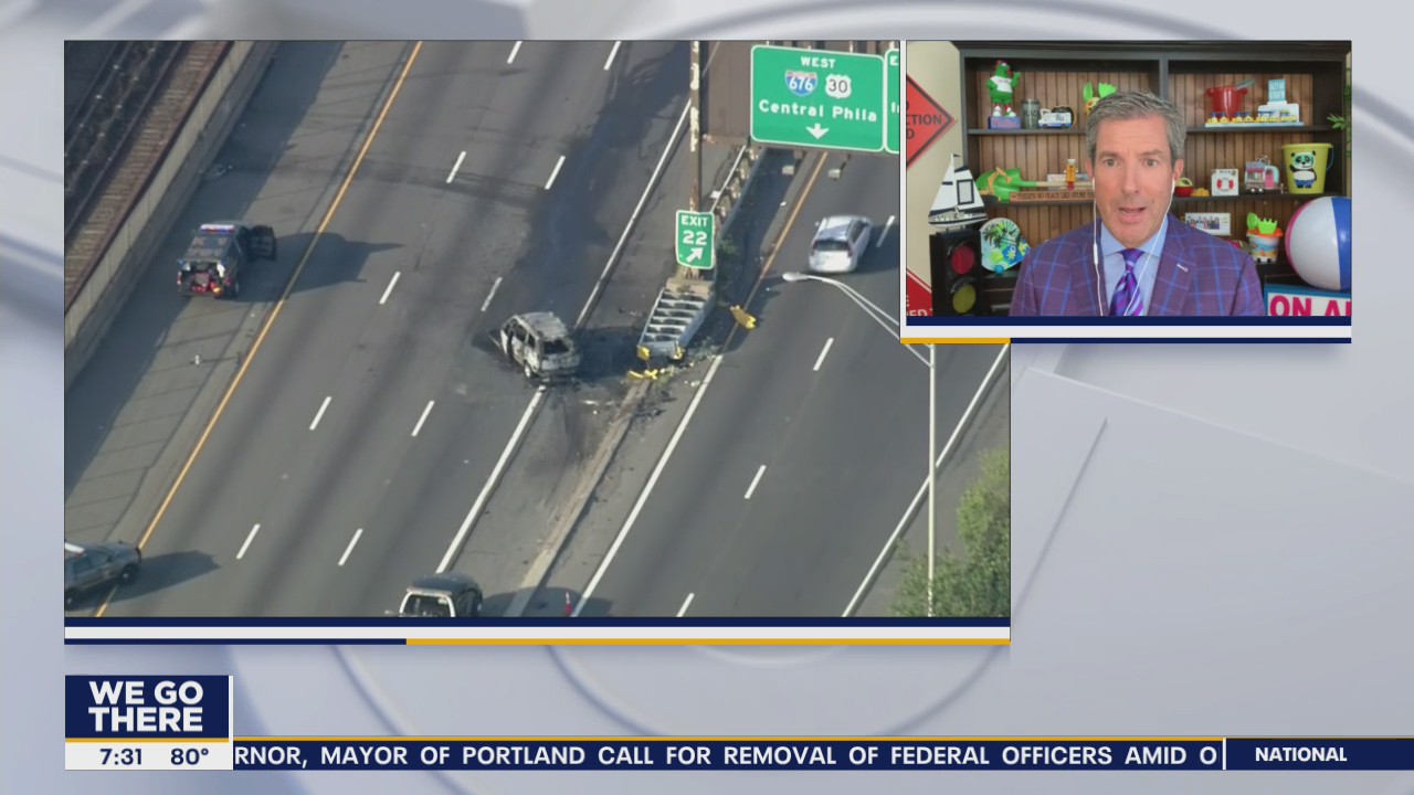 1 dead after crash, car fire on I-95 Tuesday morning