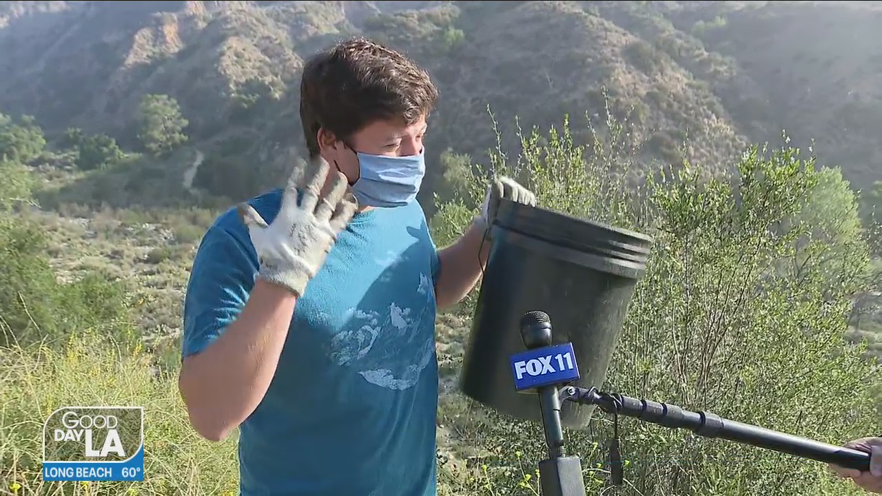 Climate activist picks up a bucket of trash every day; calling on others to do their part