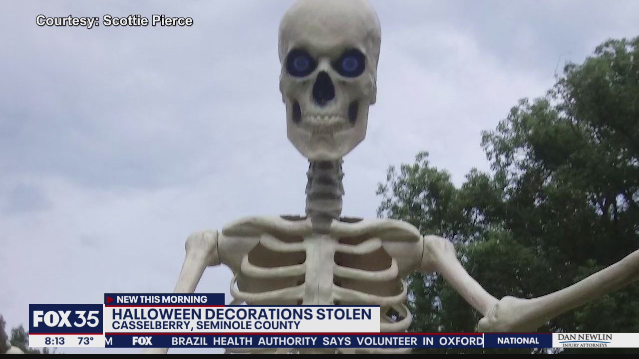 Halloween decorations stolen
