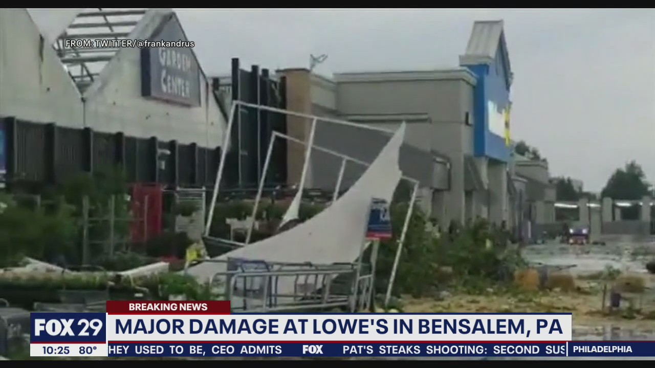 Video shows extensive damage at Lowe's in Bensalem Township