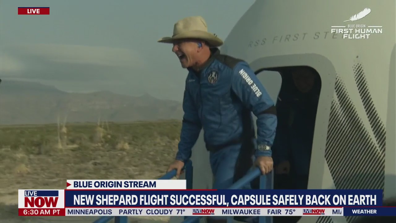 From 2021: Jeff Bezos and the first Blue Origin crew back on Earth