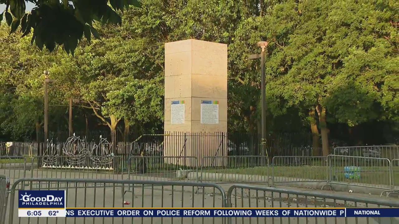Christopher Columbus statue boxed up as officials mull its fate
