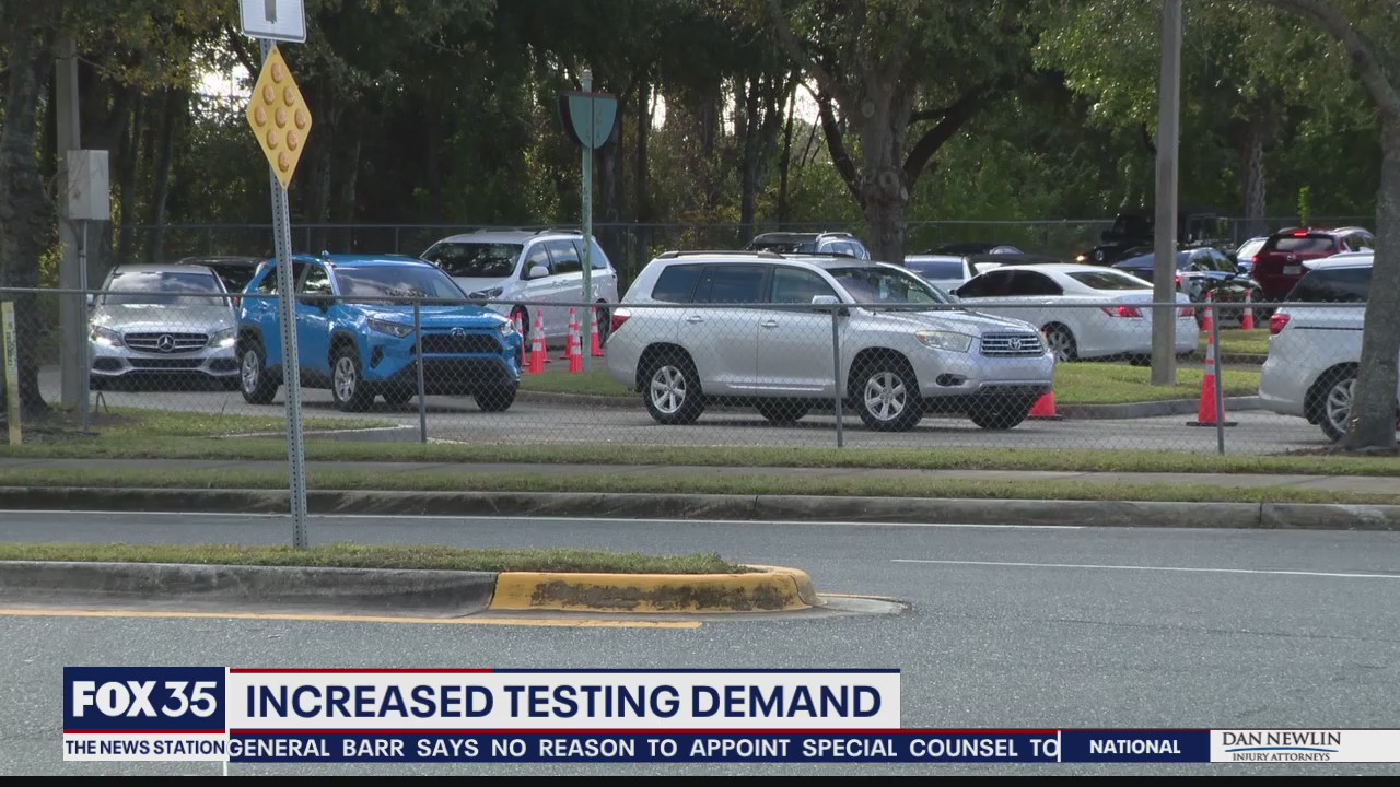 Long lines at testing facilities before the holiday