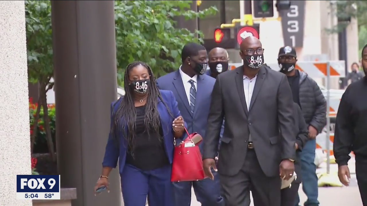 Family of George Floyd calls for justice following pre-trial hearing for fired officers