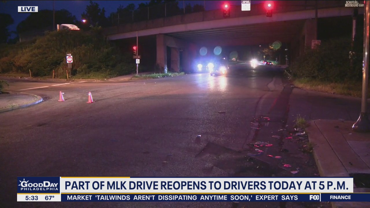 Part of MLK Drive reopens to drivers Wednesday at 5 p.m.