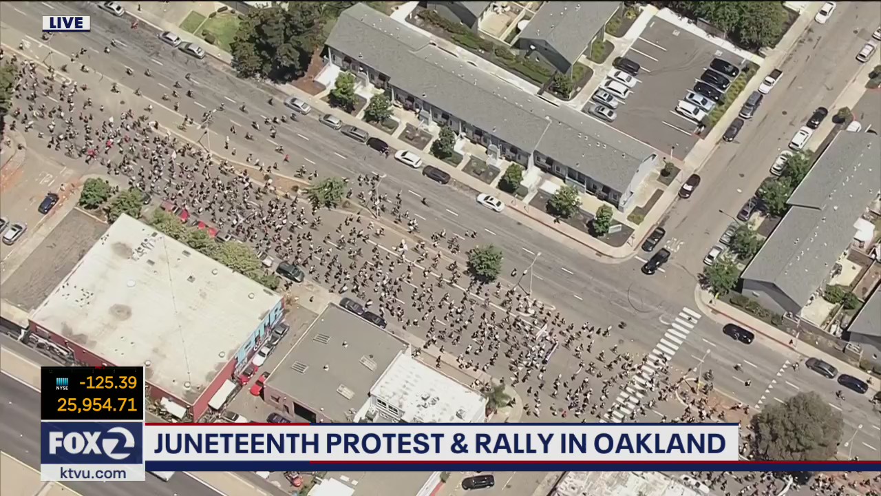 Thousands marching in Oakland Juneteenth protest and rally