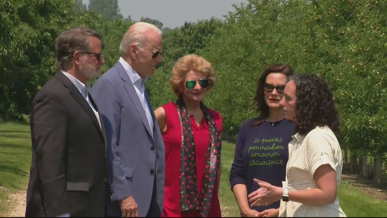 President Joe Biden visits Traverse City, Michigan Democrats and Republicans react