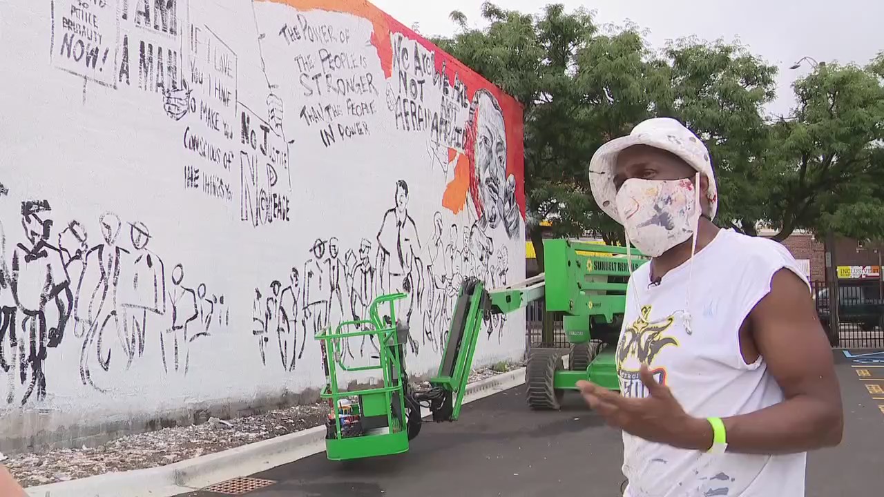 Detroit artist Chazz Miller reminding Black lives matter through his murals