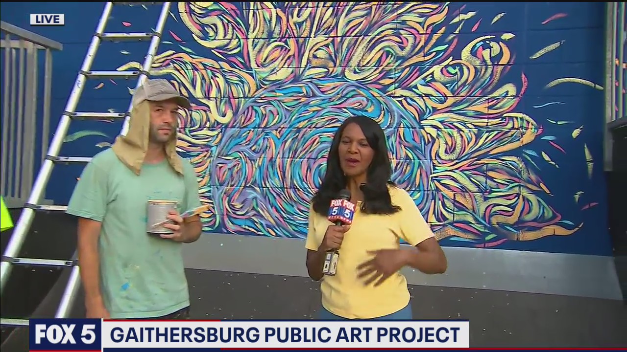Artist brings colorful makeover to Gaithersburg skate park