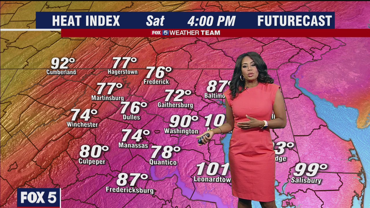 FOX 5 weather forecast at 10