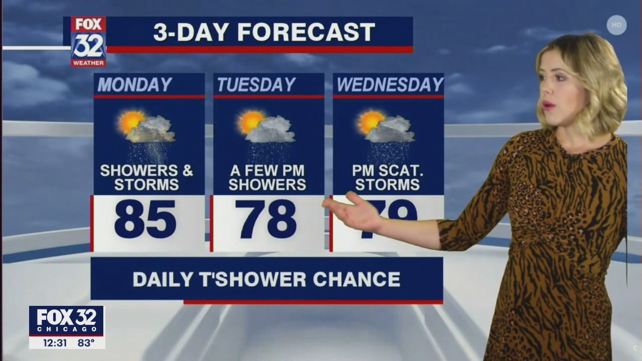 Afternoon forecast for Chicagoland on June 22nd