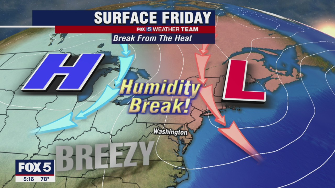 FOX 5 Weather forecast for Friday, July 30