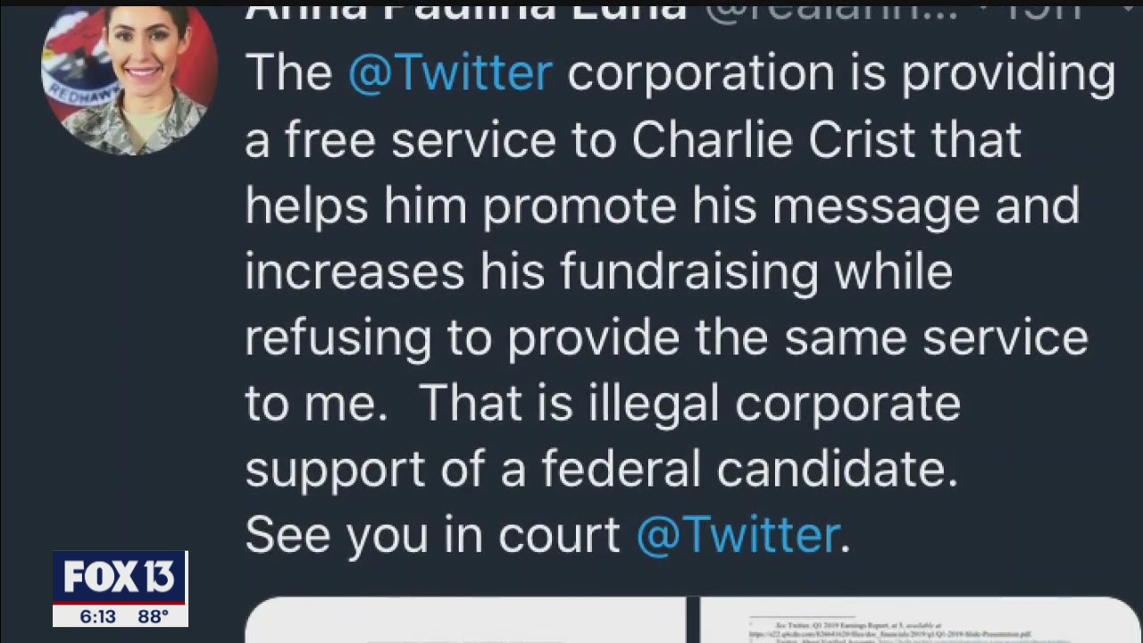 Luna claims Twitter gives Crist unfair advantage