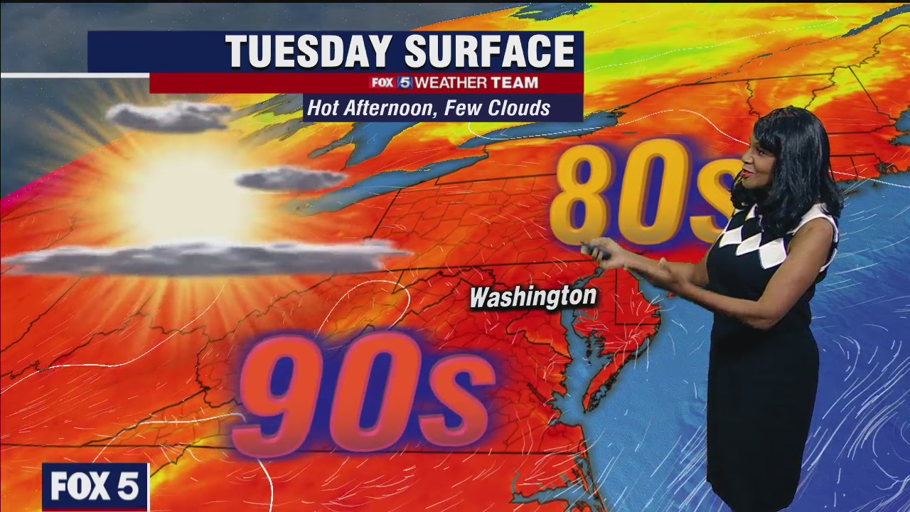 FOX 5 weather forecast at 10