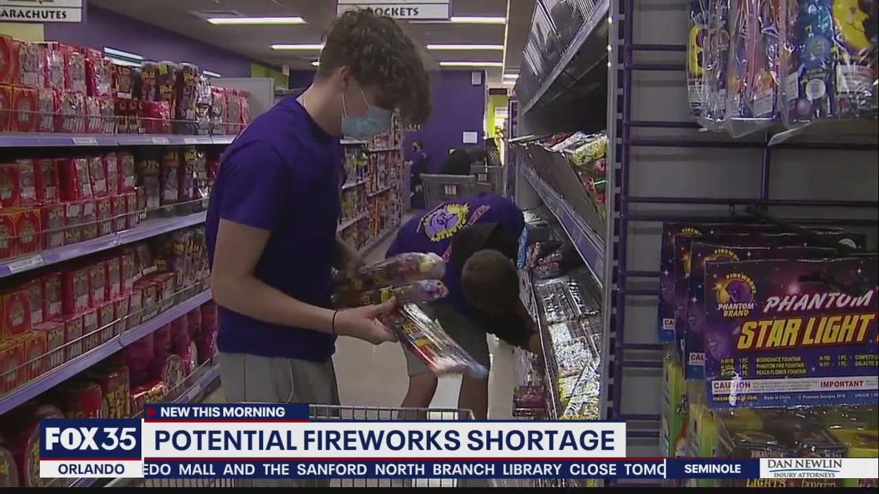 Potential fireworks shortage