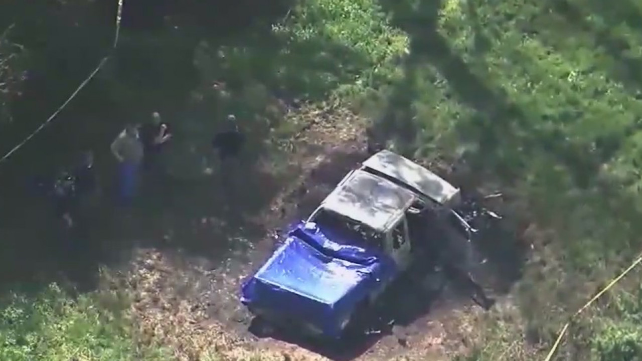 Victims found in burning pickup truck identified